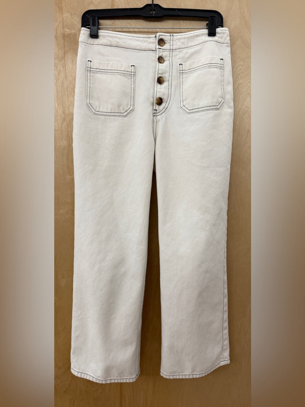Reformation Eloise High Rise Wide Leg Jeans in Ivory - Size 28 - Picture 6 of 17